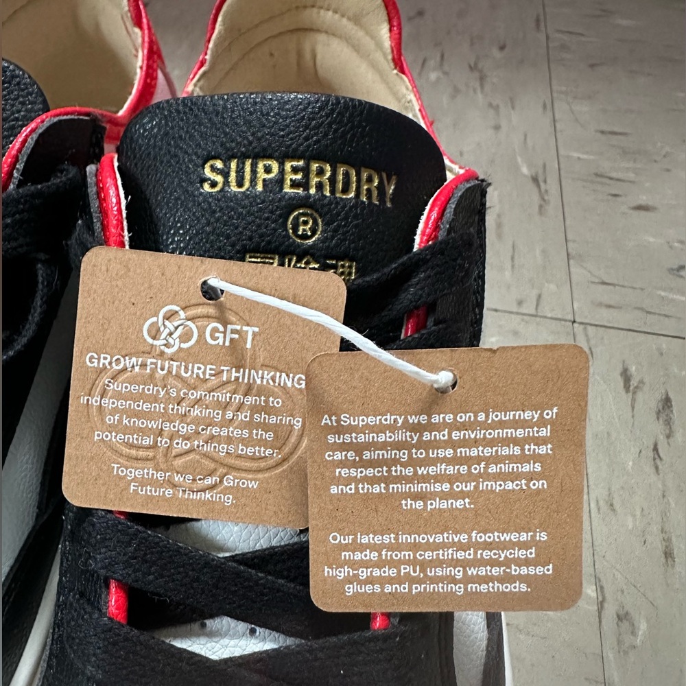 Superdry; Size 6, White Black and Red